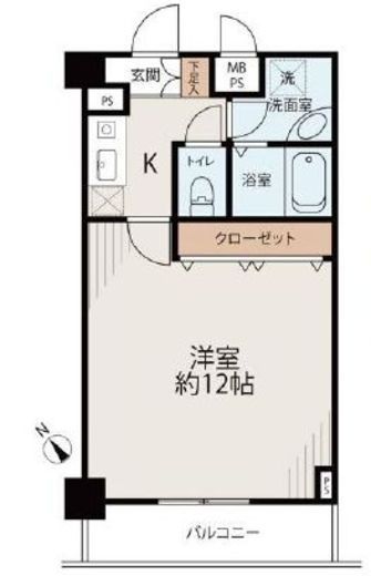 メゾン・ド・ヴィレ恵比寿 7階 間取り図