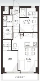 秀和田町レジデンス 8階 間取り図