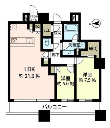 ザ・東京タワーズ ミッドタワー 33階 間取り図
