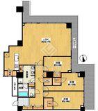 Wコンフォートタワーズ WEST 44階 間取り図