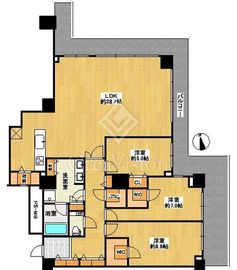 Wコンフォートタワーズ WEST 44階 間取り図