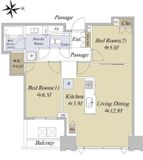 シティタワーズ豊洲ザ・シンボル 15階 間取り図