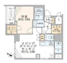 クレール六本木 5階 間取り図