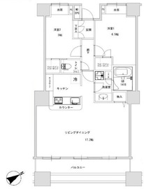 ザ・東京タワーズ ミッドタワー 16階 間取り図
