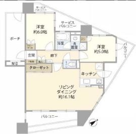ナイスアーバン中野坂上 3階 間取り図