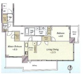 パークタワー晴海 19階 間取り図