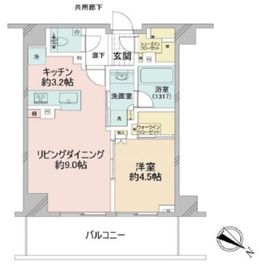 ルフォン不動前 4階 間取り図