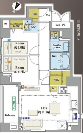 パークハウス渋谷山手 3階 間取り図
