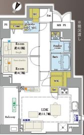 パークハウス渋谷山手 3階 間取り図