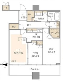 パークタワーグランスカイ 28階 間取り図