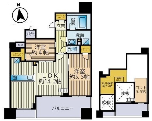 プレシス東麻布 12階 間取り図