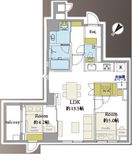 オープンレジデンシア銀座築地 11階 間取り図