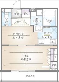 レジデンシャルスター白山シーズンテラス 2階 間取り図