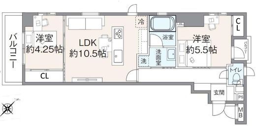 サージュ赤坂 4階 間取り図