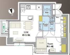 グランドメゾン麻布十番館 9階 間取り図
