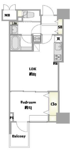 クオリア銀座 7階 間取り図