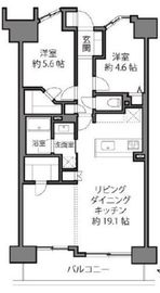 オーベル月島リバージュグラン 7階 間取り図