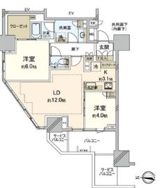 ブリリアタワー池袋West 15階 間取り図