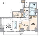 ブリリアタワー上野池之端 32階 間取り図