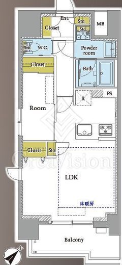 カスタリア市ヶ谷 10階 間取り図