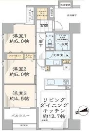 エミネンス高輪台 3階 間取り図