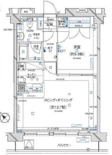 パレステュディオ代々木上原 5階 間取り図