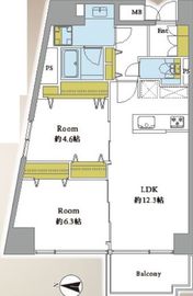 グランドシティ白山 5階 間取り図