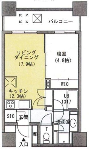 エミネンス高輪台 7階 間取り図