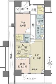 パークハウス文京関口 6階 間取り図