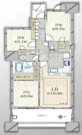 プライヴブルー東京 15階 間取り図