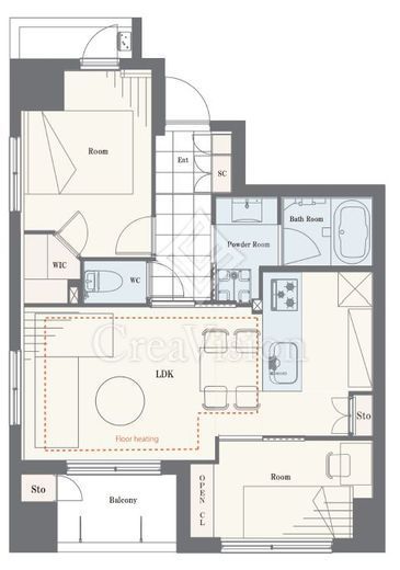 本郷パークホームズ 2階 間取り図