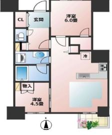 ミッドタウンコンド四谷 13階 間取り図