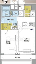 ファーストリアルタワー新宿 23階 間取り図