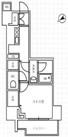 アクサスレジデンス目黒東 4階 間取り図