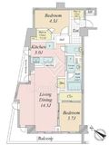 デュフレ渋谷本町 2階 間取り図
