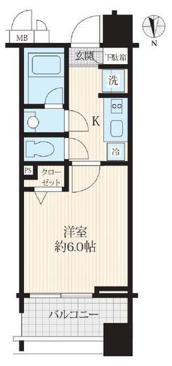 エミネンス高輪台 2階 間取り図