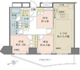 パークタワー東中野グランドエア 20階 間取り図