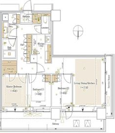 パークシティ中野ザタワーエアーズ 9階 間取り図