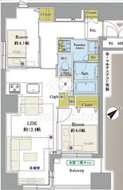 ダイナシティ三田 4階 間取り図