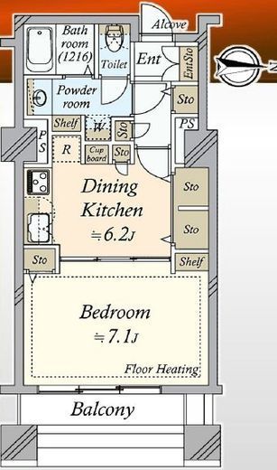 シティフロントタワー 4階 間取り図