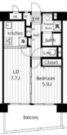 グレイスコート池尻大橋 3階 間取り図