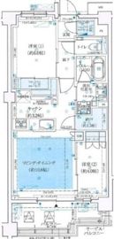 アトラスシティ千歳烏山グランスイート杜の棟 2階 間取り図