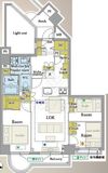 朝日マンション駒場 2階 間取り図