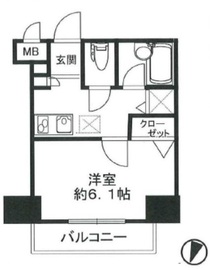 パレステュディオ六本木EAST2 14階 間取り図