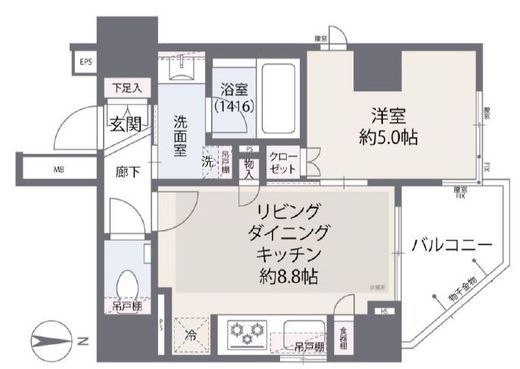 ラ・トゥール飯田橋 2階 間取り図