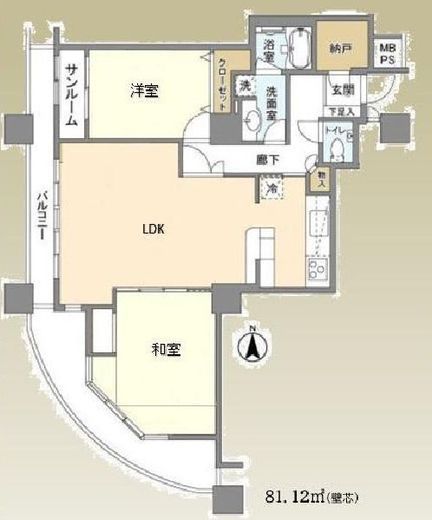 エミネンス高輪台 10階 間取り図
