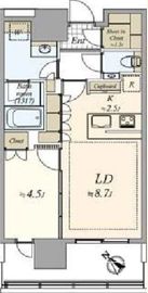 リビオタワー品川 11階 間取り図
