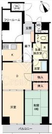ライオンズマンション麻布十番 5階 間取り図