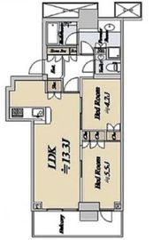 ベイクレストタワー 6階 間取り図
