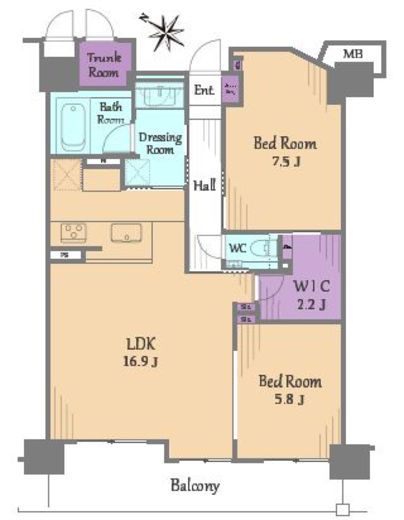 ブランズ曳舟 3階 間取り図